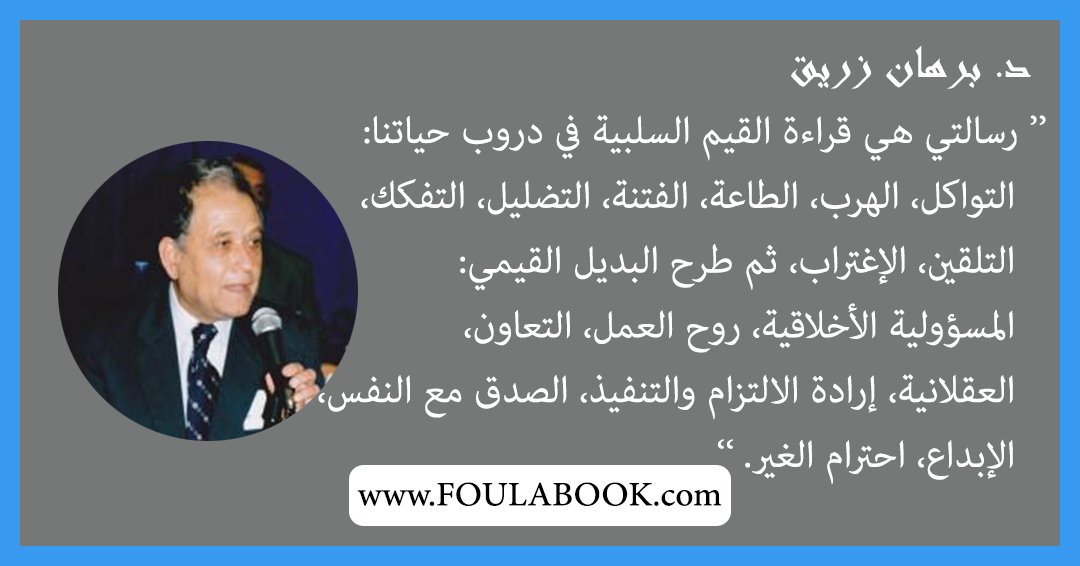 إقتباسات وأقوال د. برهان زريق